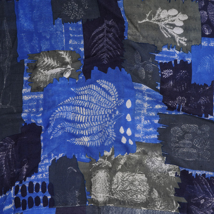 Cobalt Patches Shahbano Stole